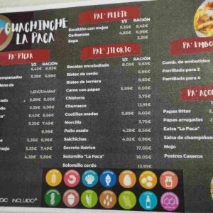 carta guachinche la paca